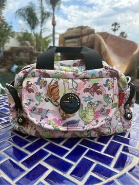 Pink Disney sidekicks Printed Canvas crossbody Bag